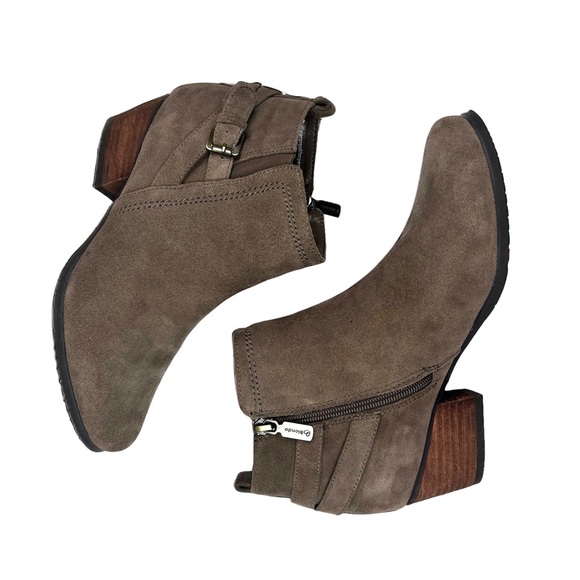 Blondo Taupe Idra Waterproof Suede Ankle Booties 8 - Picture 2 of 12